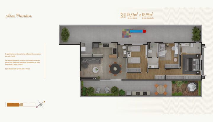 Blessed Serra 3 Quartos - ConUp Construtora